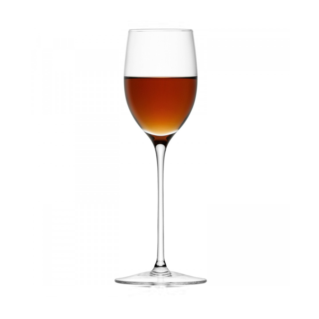 Filled Allure Sherry glass by Libbey.