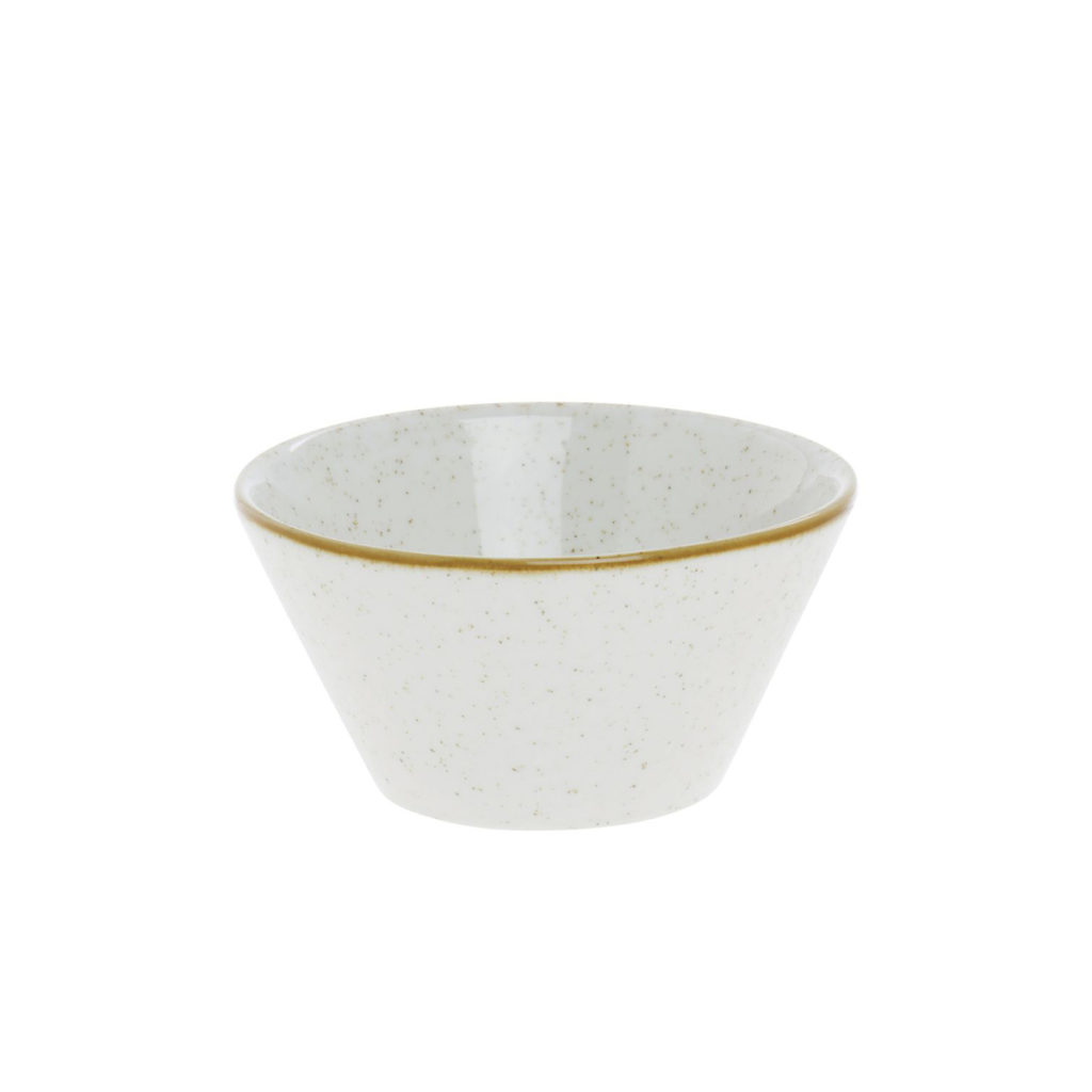 The zest bowl by Churchill in barley white.