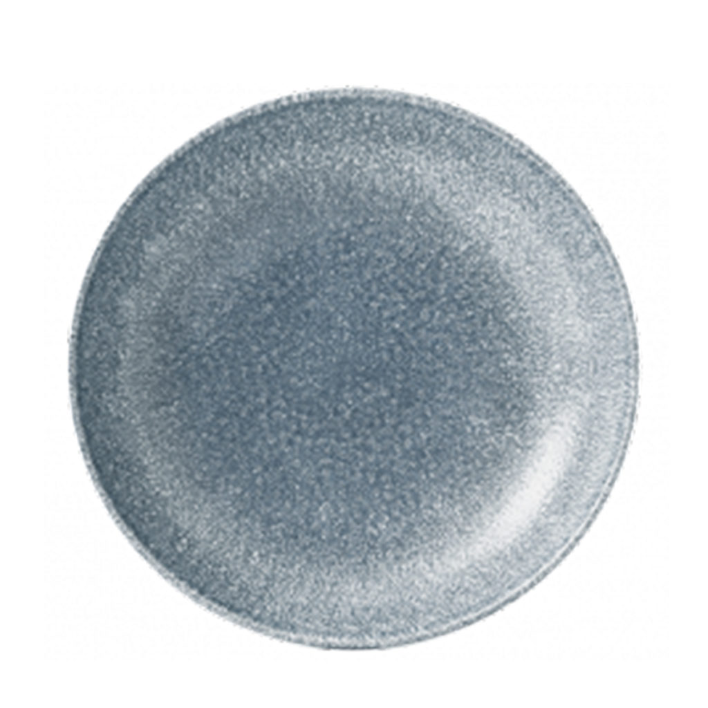 Churchill's Raku coupe bowl 248mm in topaz blue.