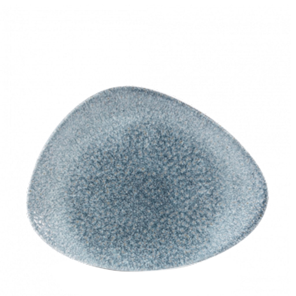 Churchill’s Raku triangular plate 350mm in topaz.