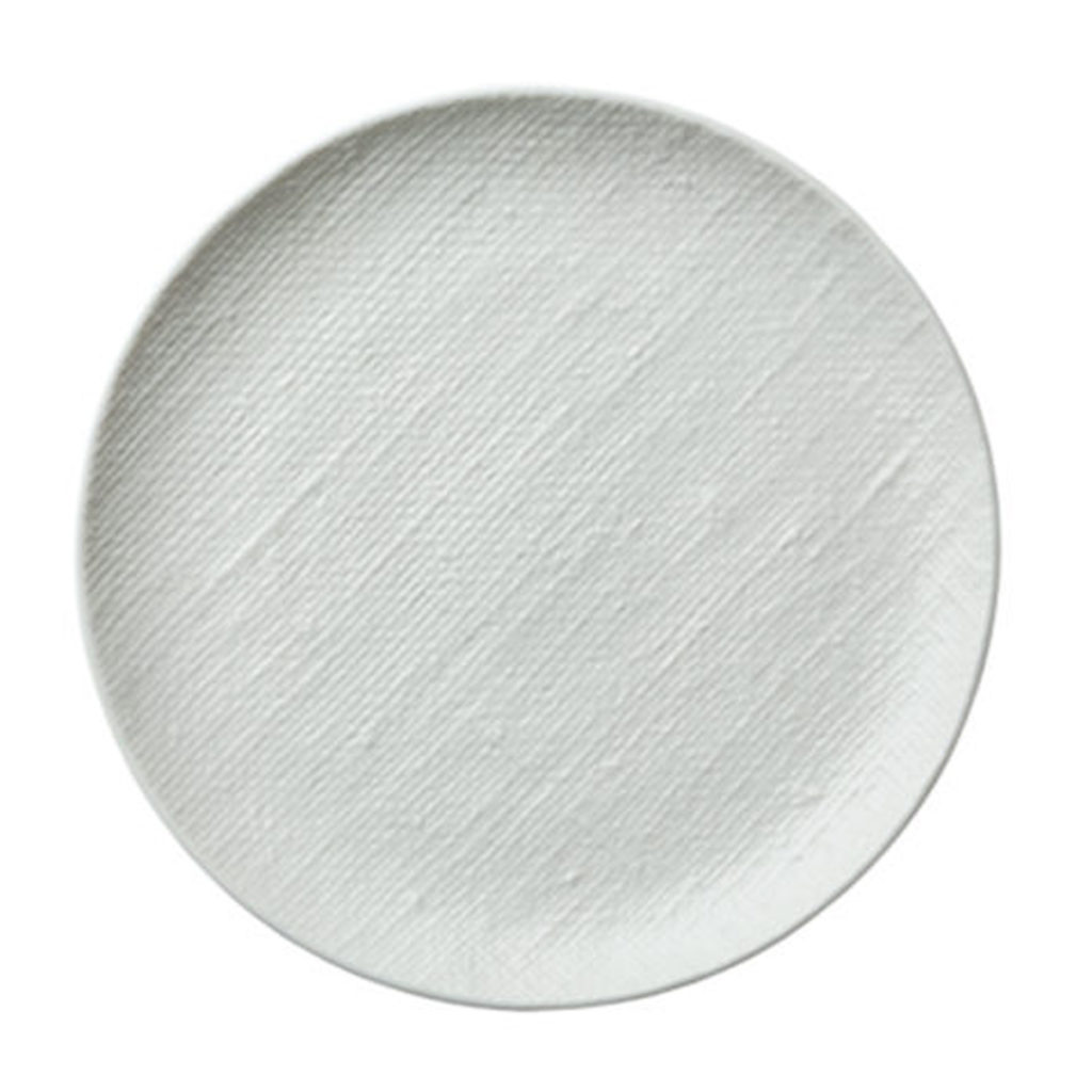 Luzerne's Knit round coupe plate 259mm in white