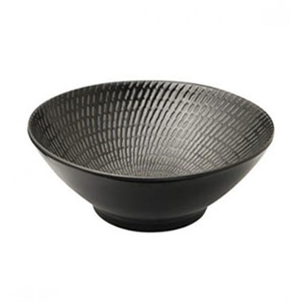 Luzerne’s Black Swirl round v-bowl 180mm.