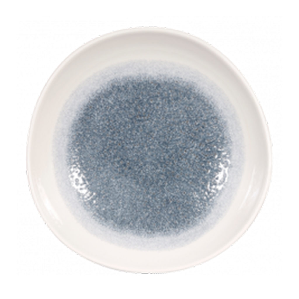 Churchill’s organic round bowl in topaz blue.