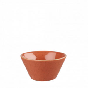 Stoneware snack bowl by Churchill in spiced orange.