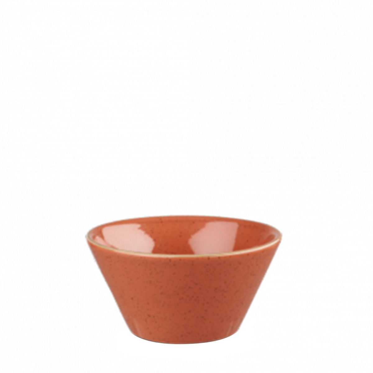 Stoneware snack bowl by Churchill in spiced orange.