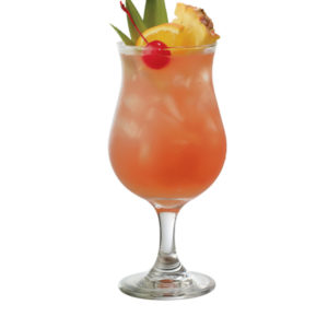 Filled poco grande glass by Libbey.