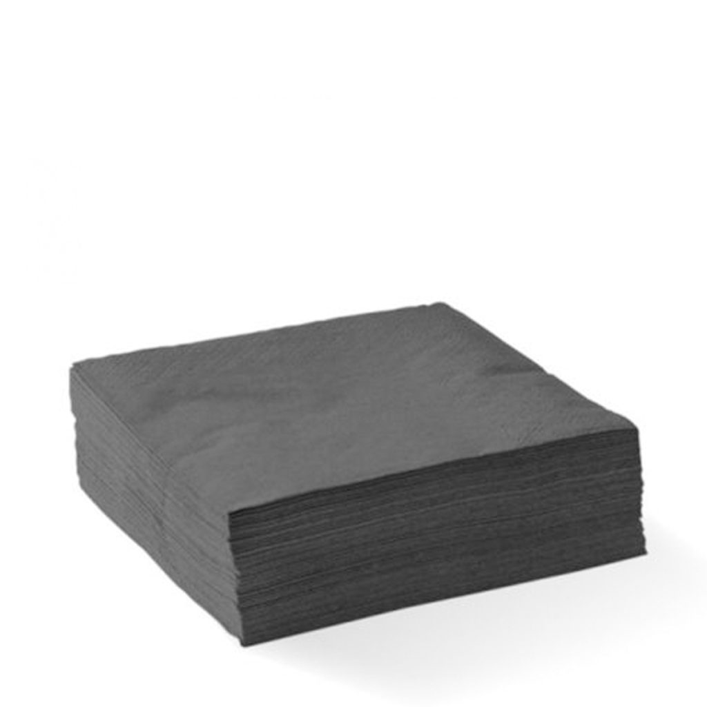 Black cocktail serviettes.