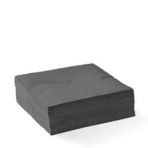 Black cocktail serviettes.