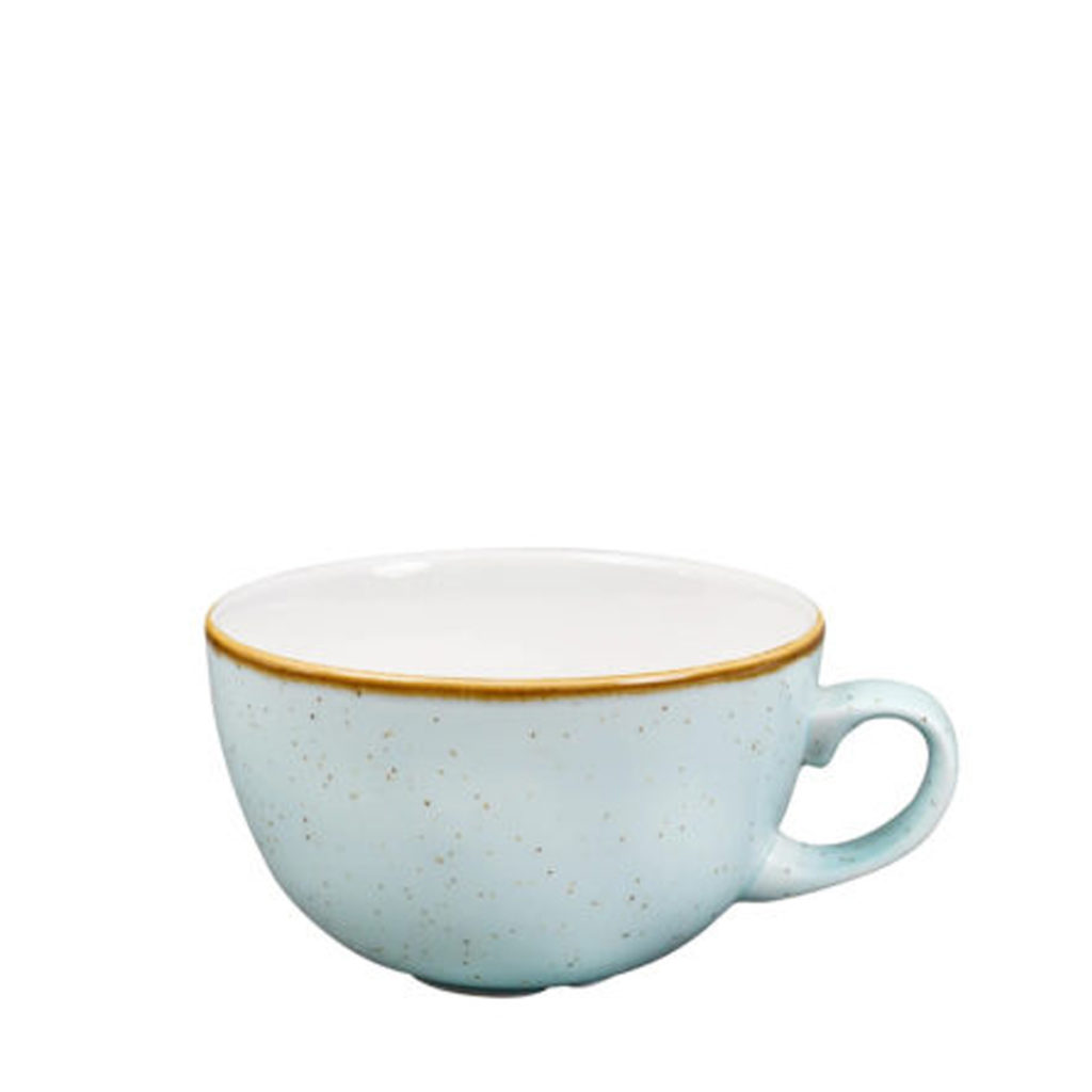 Churchill's Stonecast range cappuccino cup in duck egg blue