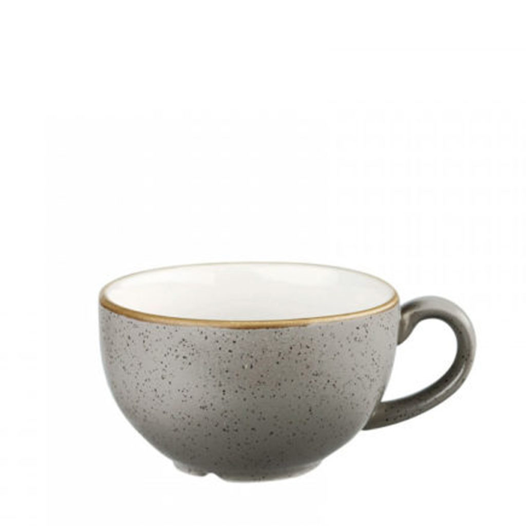 Churchill's stonecast range cappuccino cup in peppercorn grey