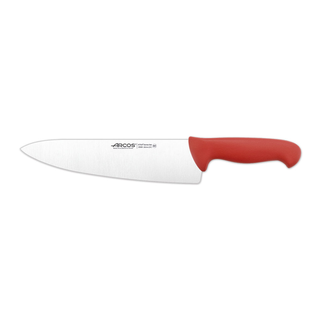 Arcos chef's knife 250mm in red.