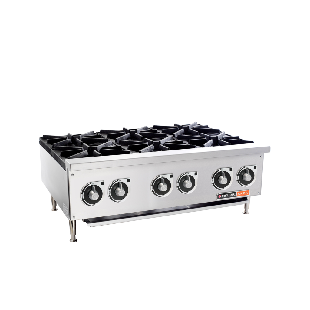 6 burner gas stove by Anvil.