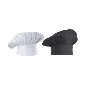 black-and-white-mushroom-chef-hat A black and a white mushroom chef hat.