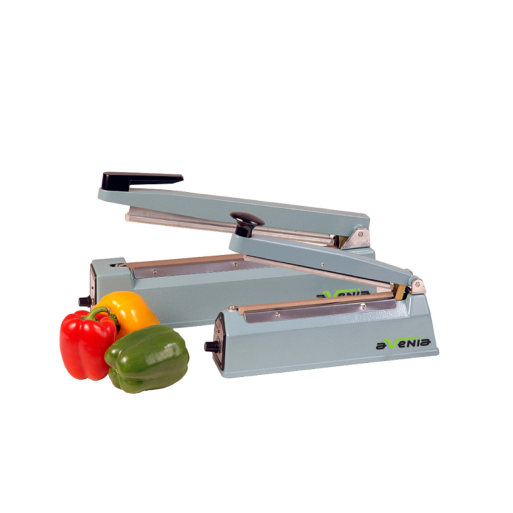 Avenia's heat sealing machine.
