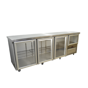 3.5 glass door underbar fridge by Metnor.