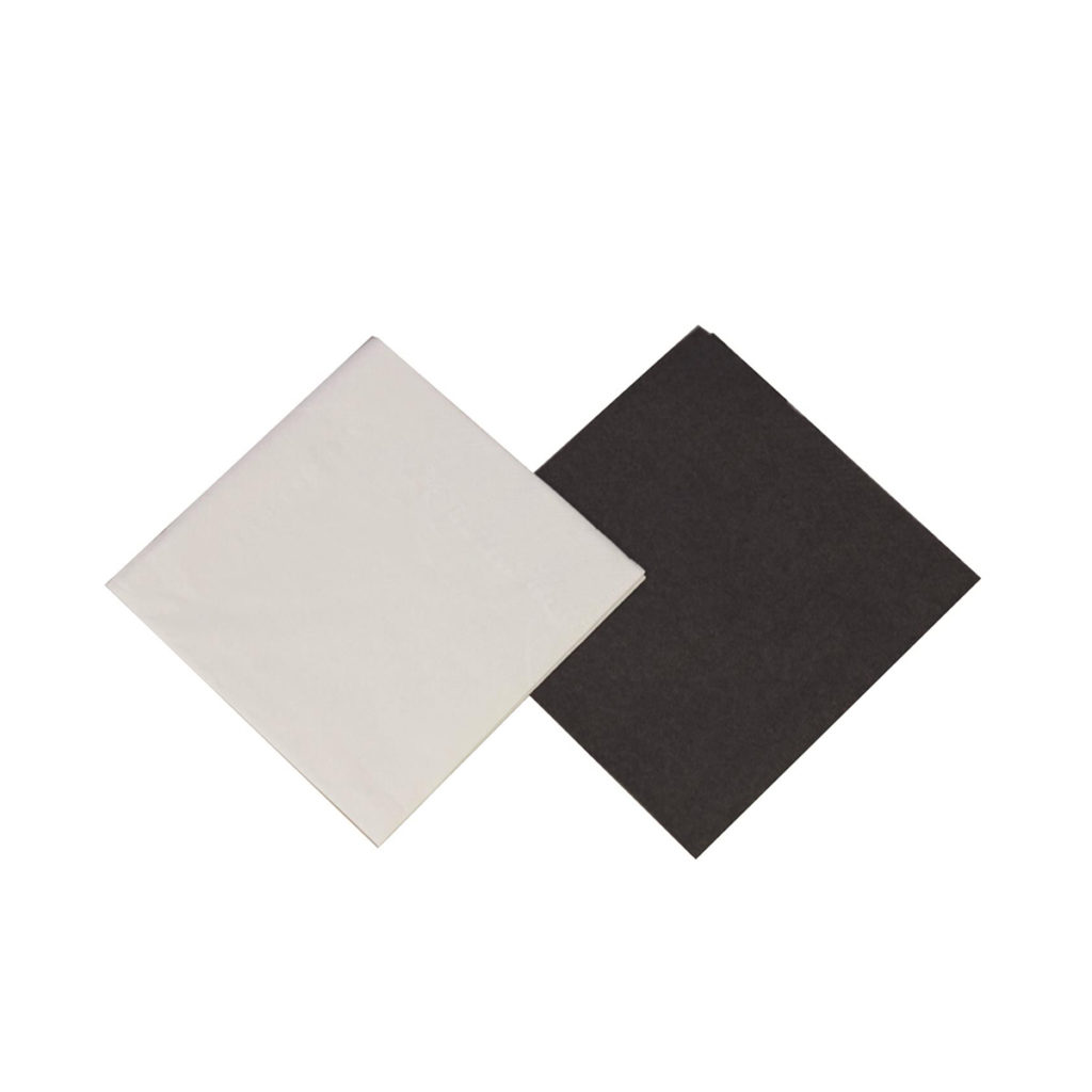 Black and white cocktail serviettes.