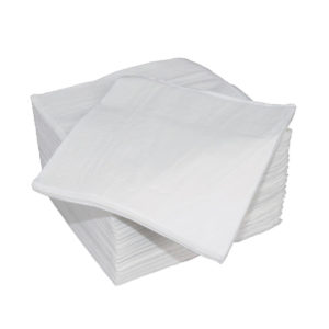 COCKTAIL SERVIETTES <br> WHITE <br> PACK OF 50