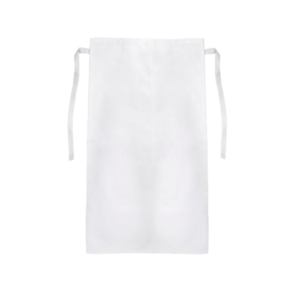 A white maxi apron.