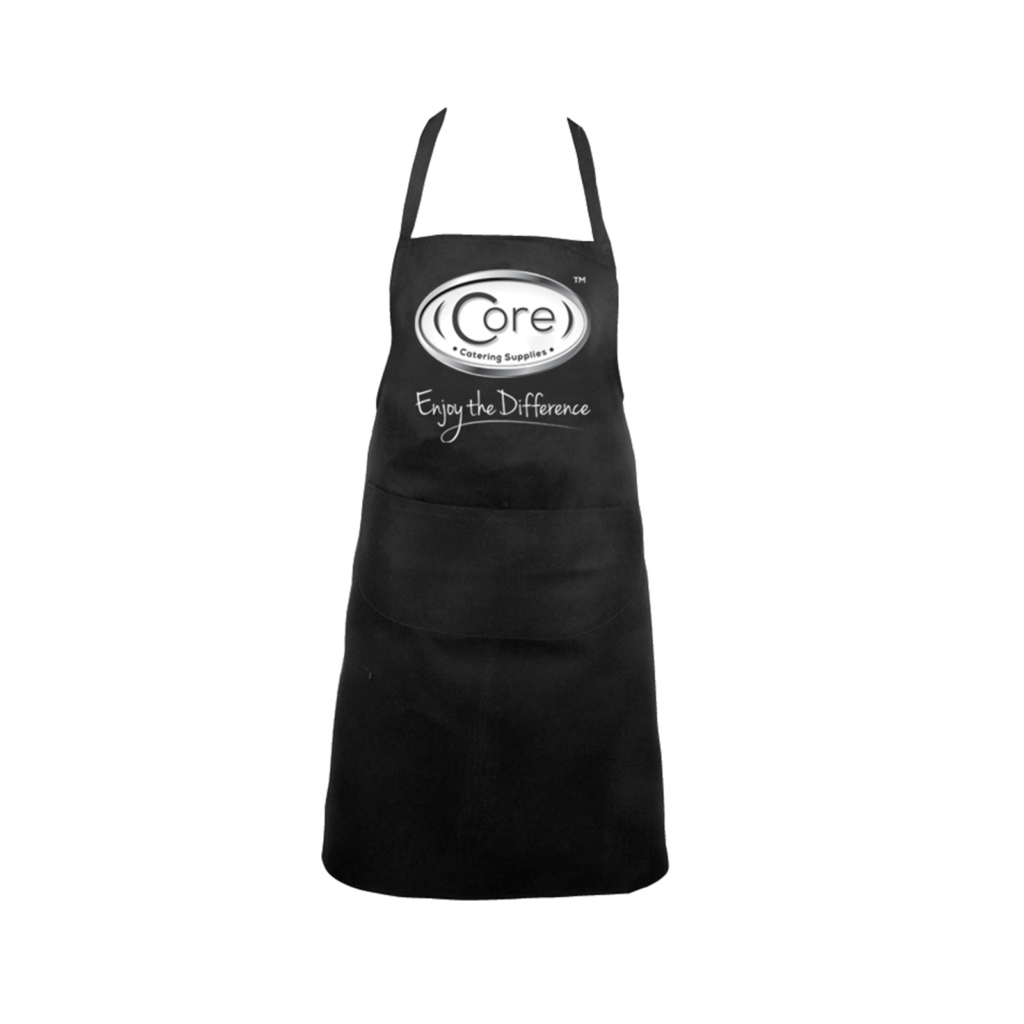 A full length bib apron.