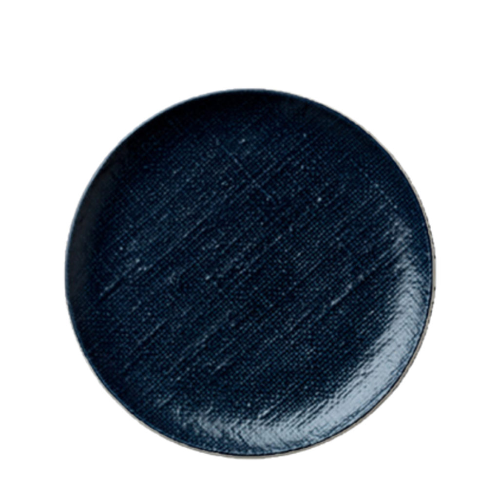 Knit round coupe plate 162mm by Luzerne in Navy blue.