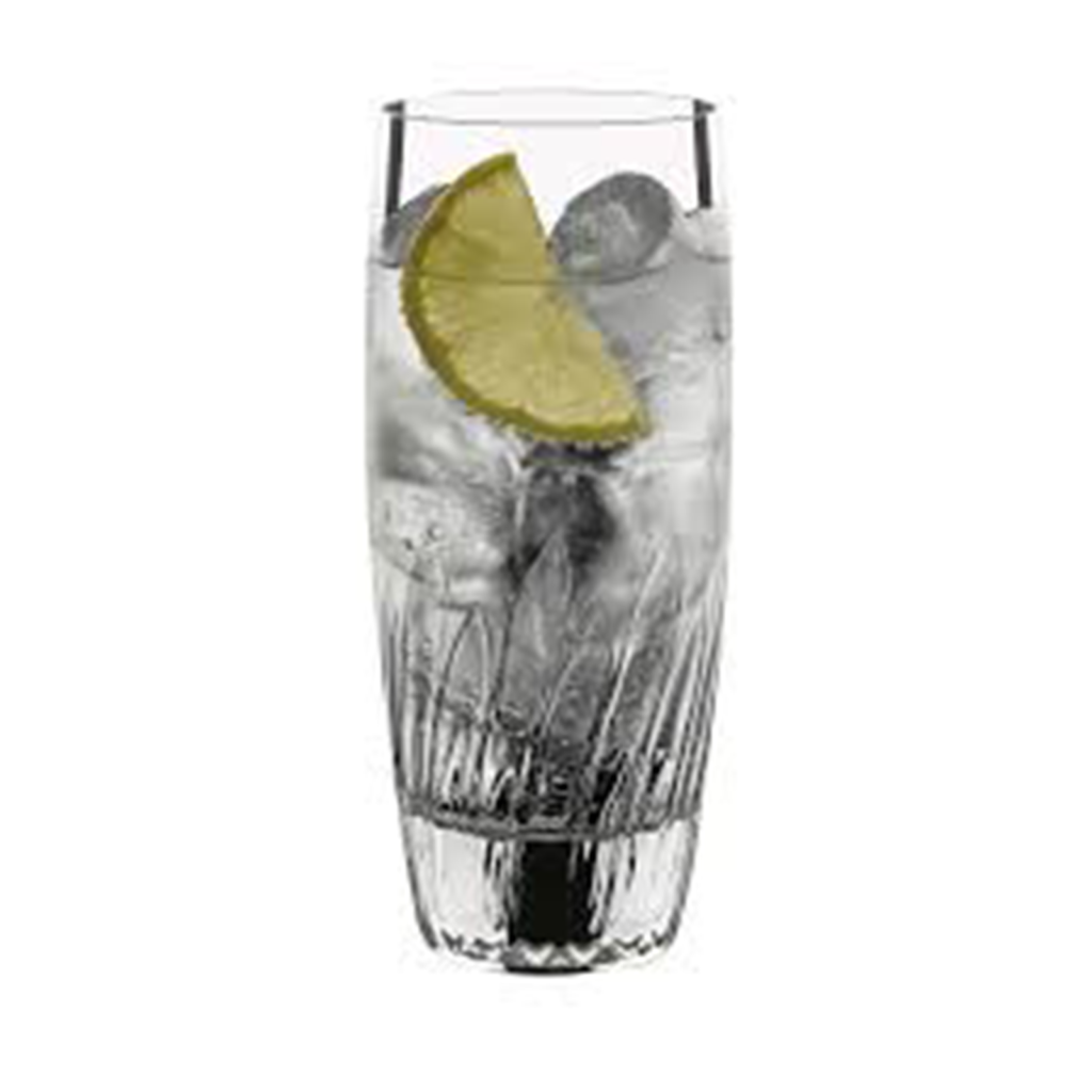 Filled Incanto crystal drinking glass,