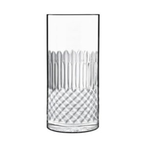 Diamante crystal water glass by Luigi Bormioli.