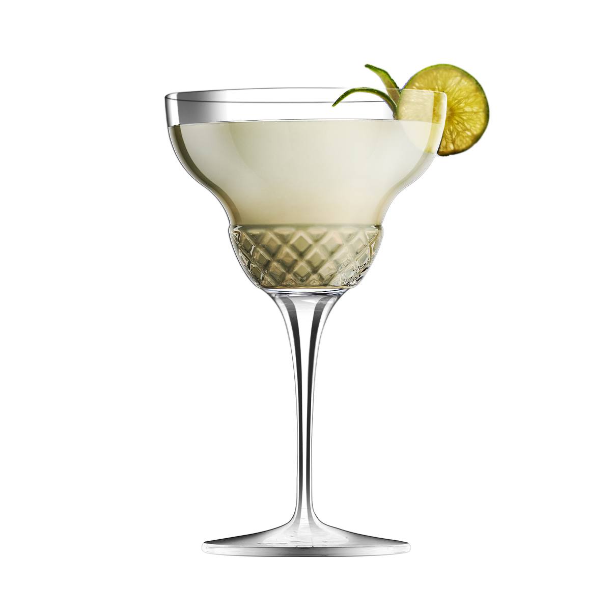 ROMA 1960 VINTAGE MARGARITA GLASS <br> 4 PACK <br> By Luigi Bormioli - Image 2