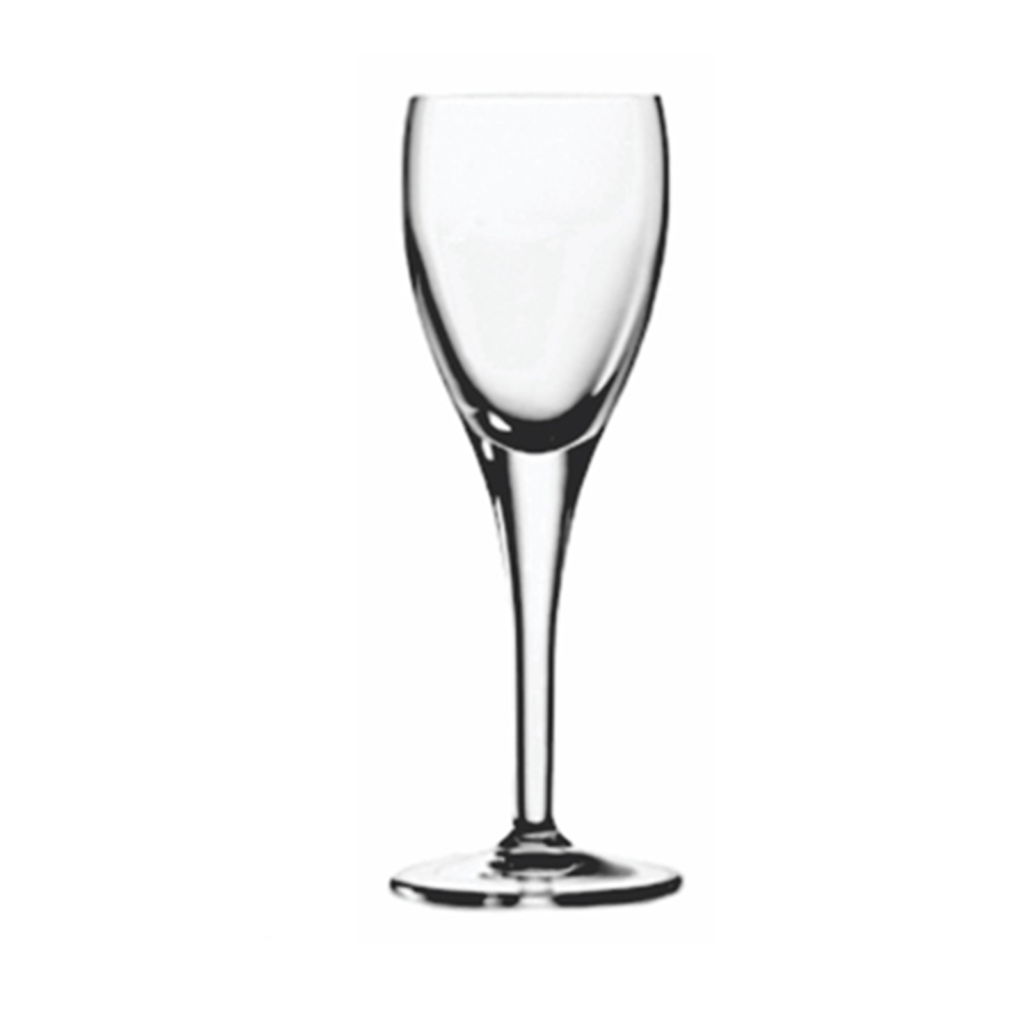 The Michelangelo masterpiece crystal liqueur glass by Luigi Bormioli.