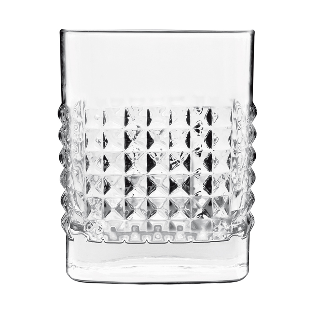 The mixology elixir crystal scotch glass by Luigi Bormioli.