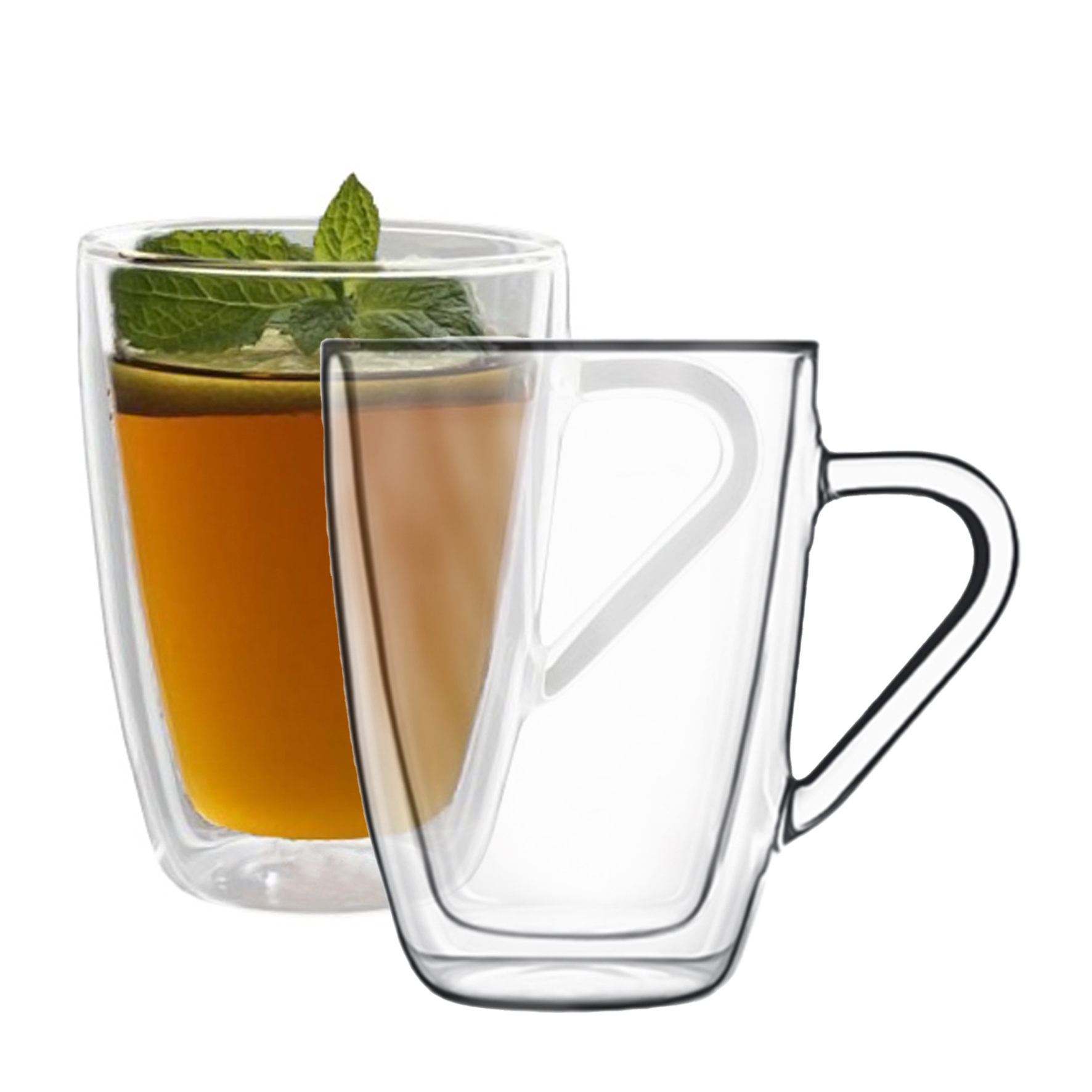 THERMIC GLASS MUG <br> 2 PACK <br> By Luigi Bormioli
