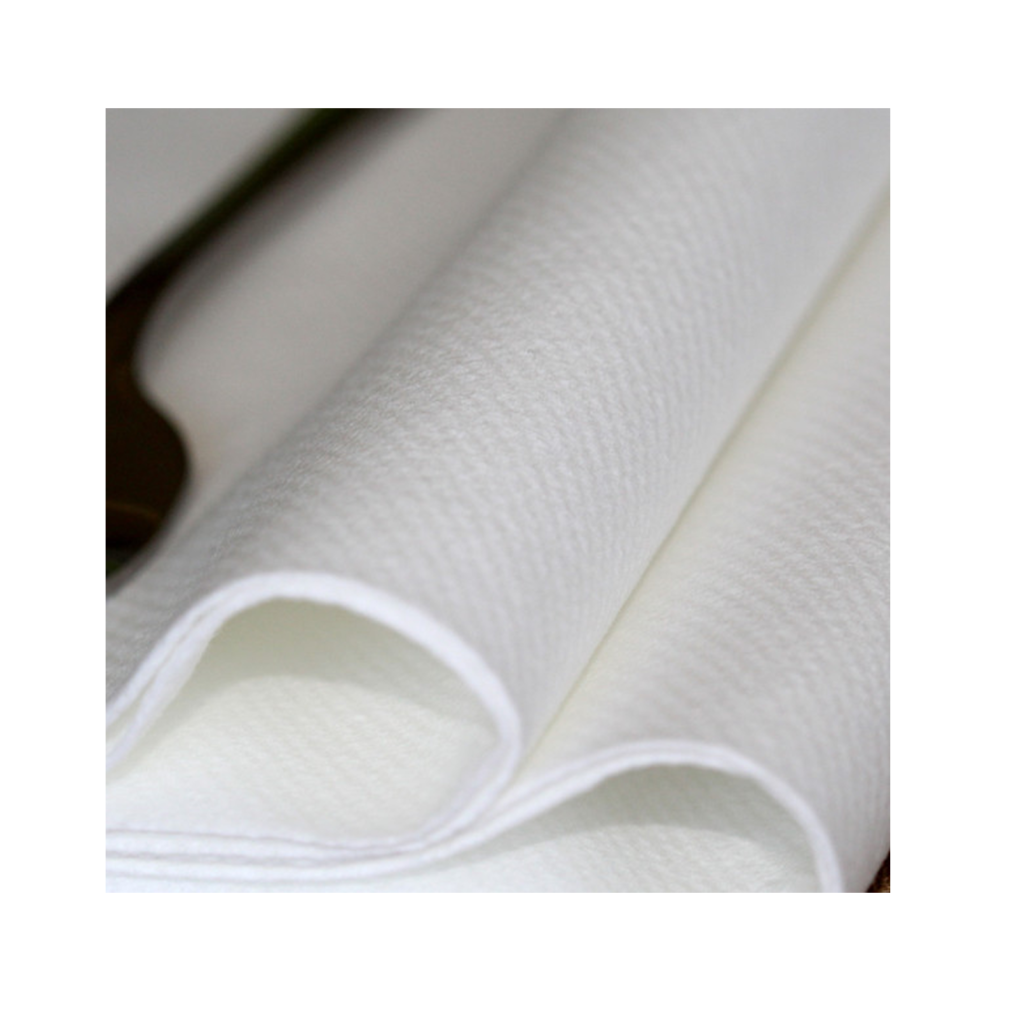 A close up of white airlaid napkins.