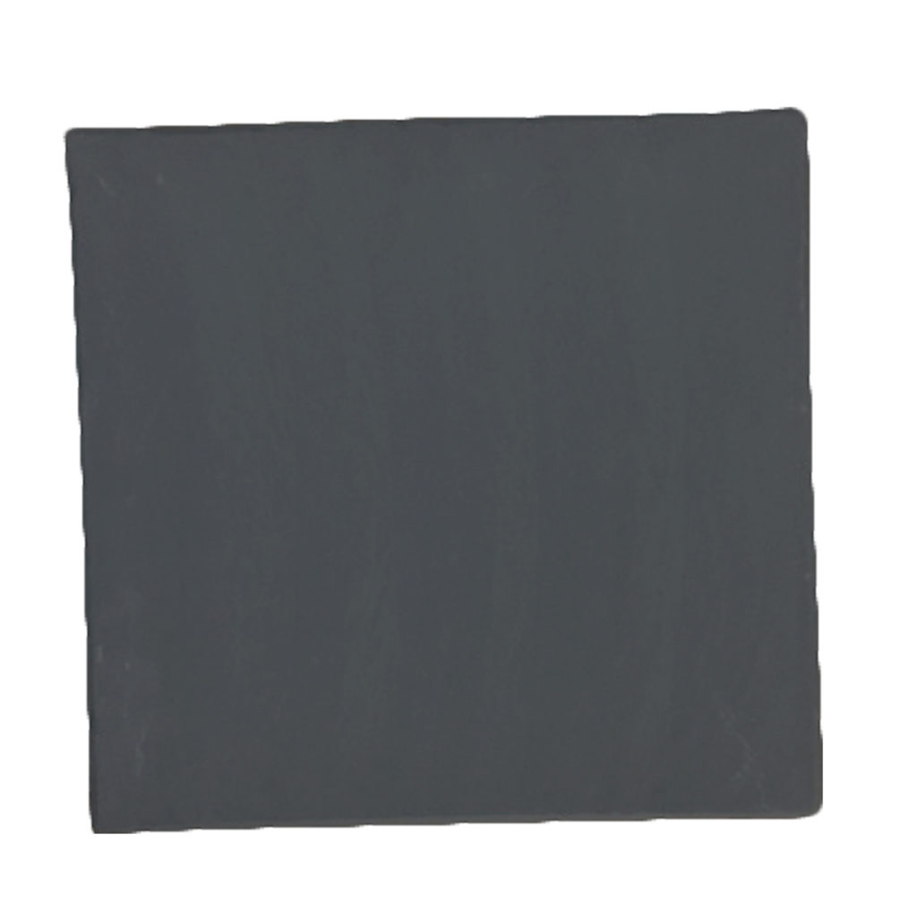 A black slate square tray by Fortis.