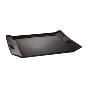 A black buffet tray by Fortis.