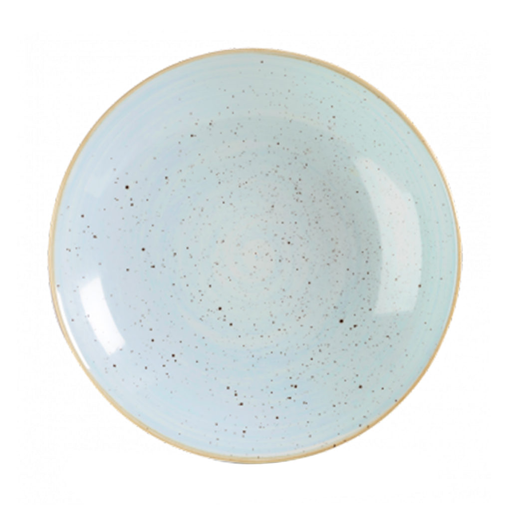 Churchill's Stonecast coupe bowl 310mm in duck egg blue.