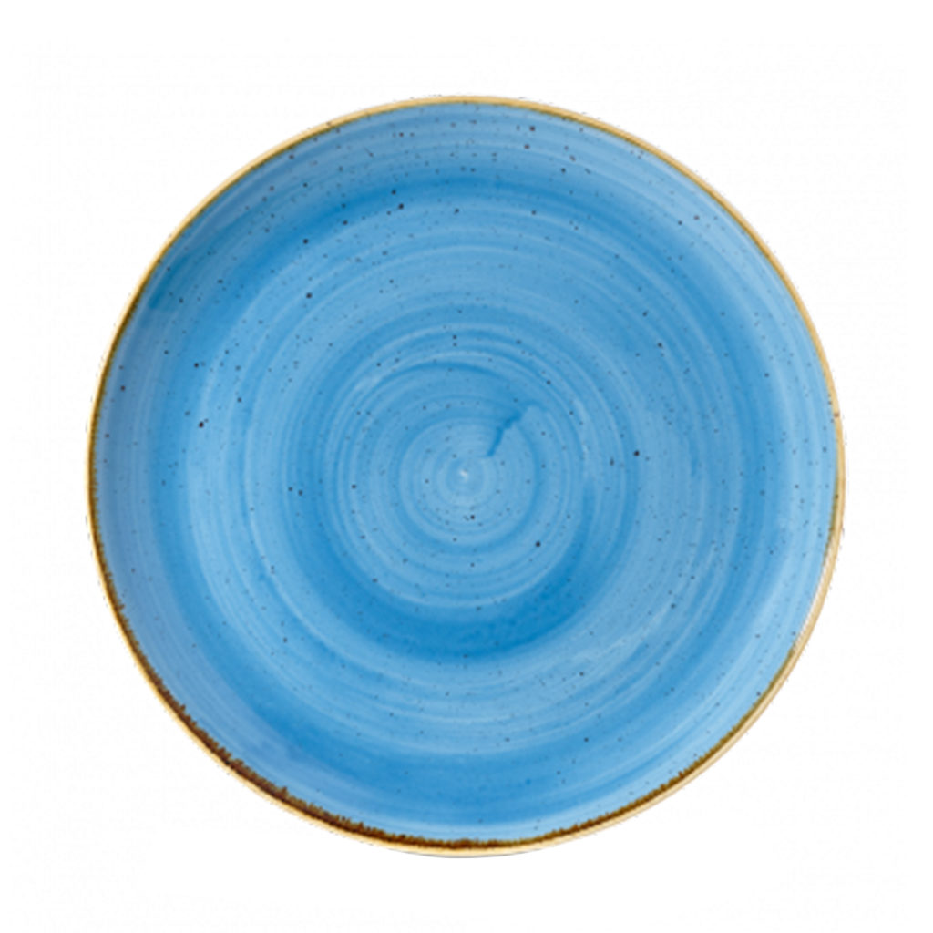Churchill's Stonecast coupe plate 288mm in blue.