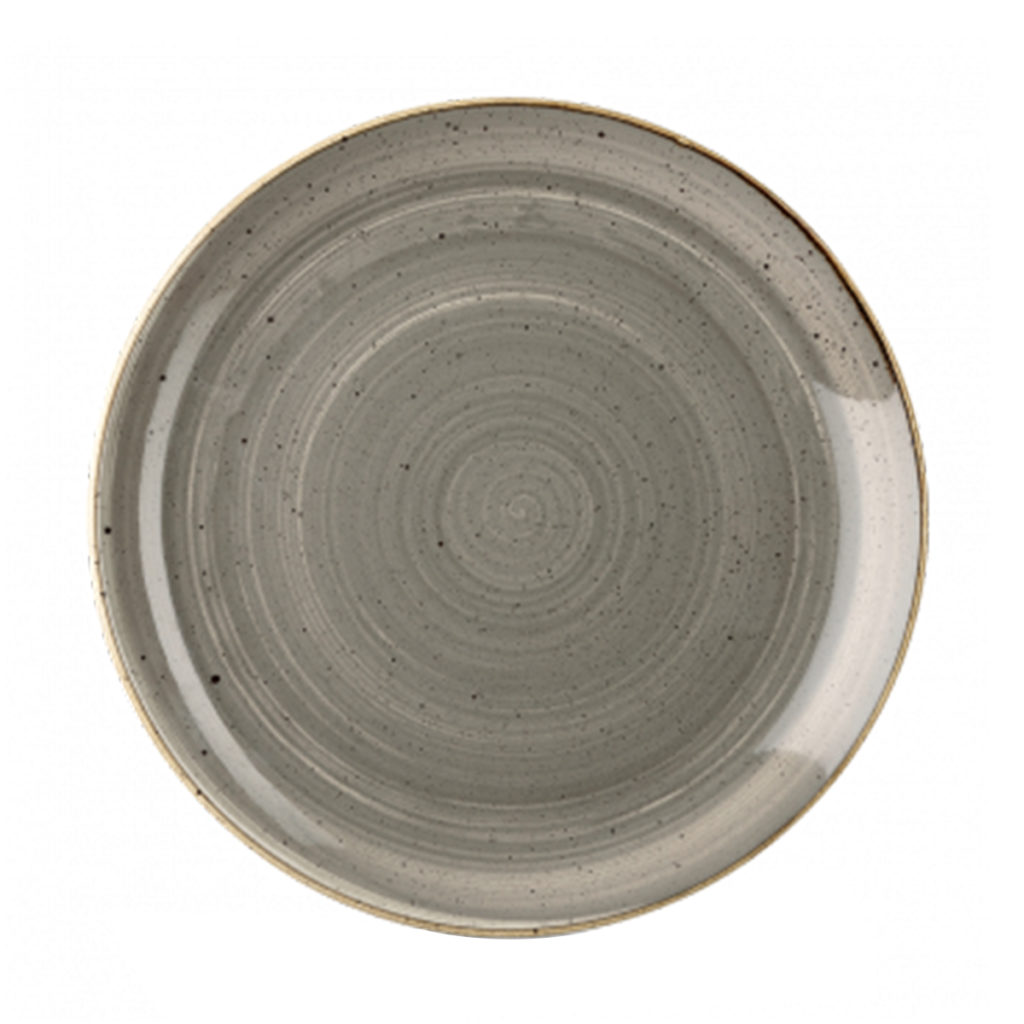 Churchill's Stonecast coupe plate 288mm in grey.