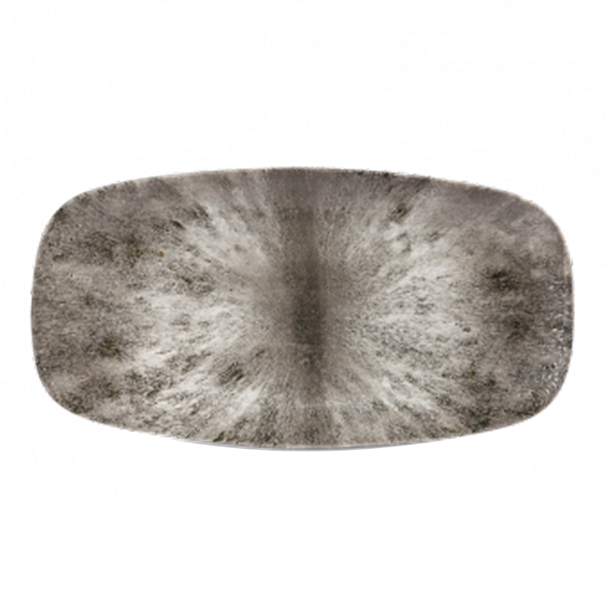 Stone large oblong platter plate in black.