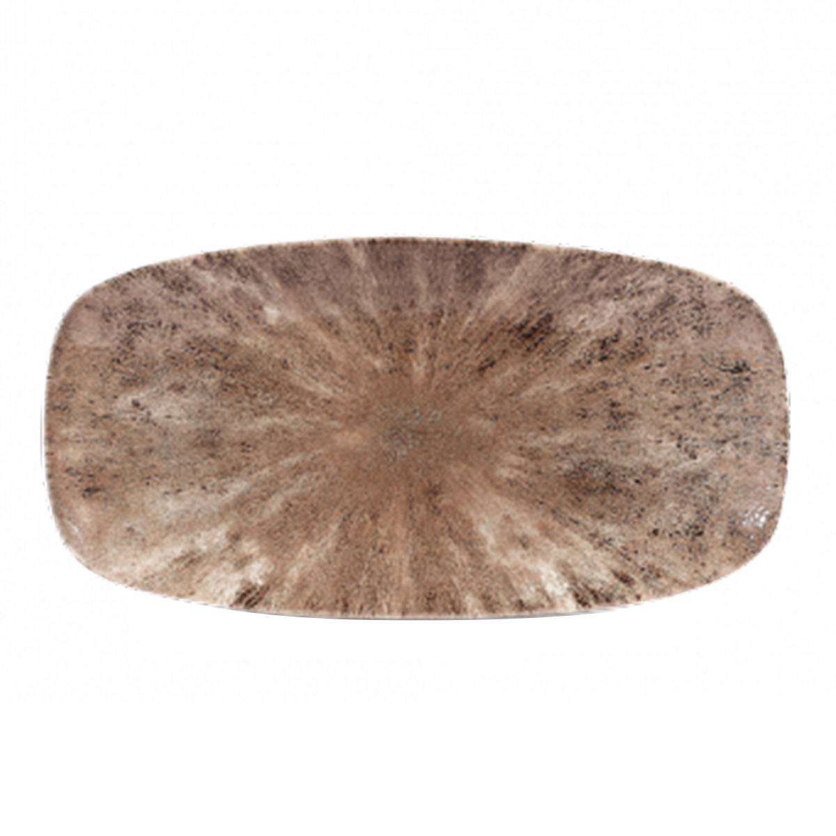 Stone large oblong platter plate in brown.