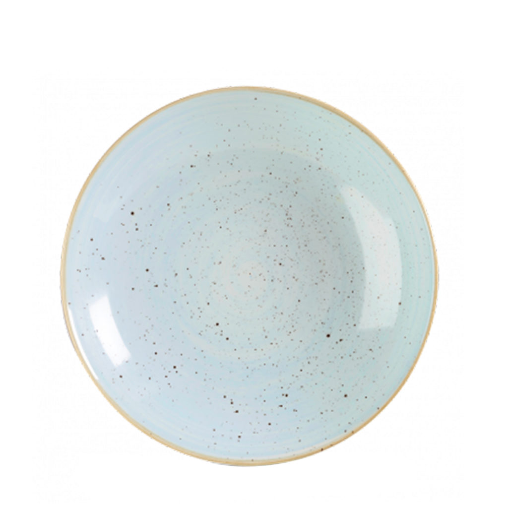 Chuchrill's Stonecast coupe bowl 248mm in duck egg blue.