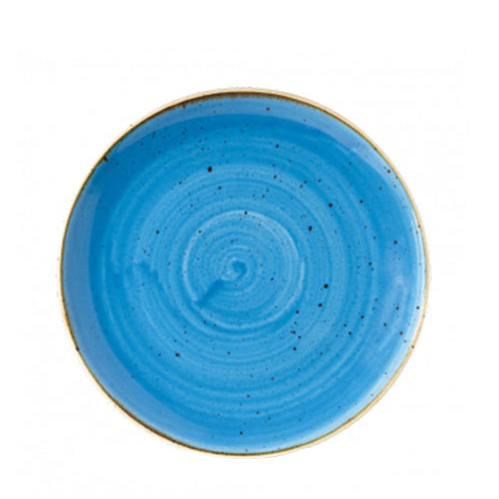 Churchill's Stonecast coupe plate 260mm in blue.