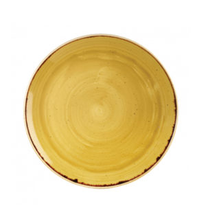 Churchill's Stonecast coupe plate 260mm in yellow