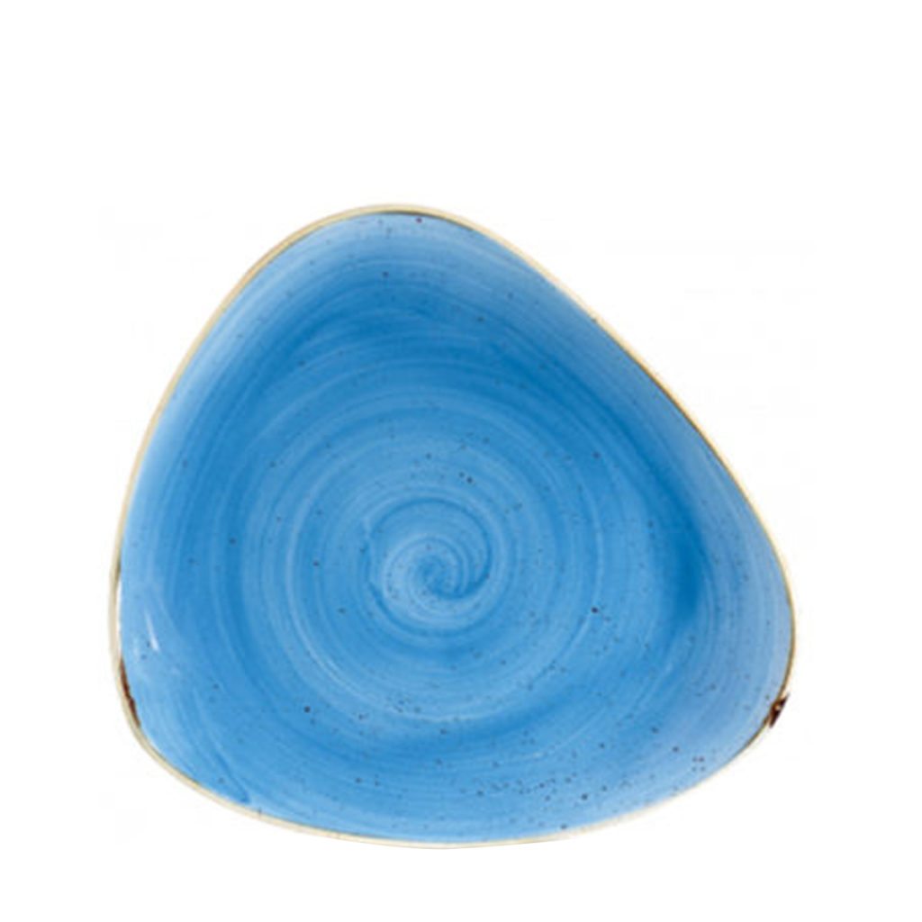 Churchill’s triangle plate 265mm in corn blue.