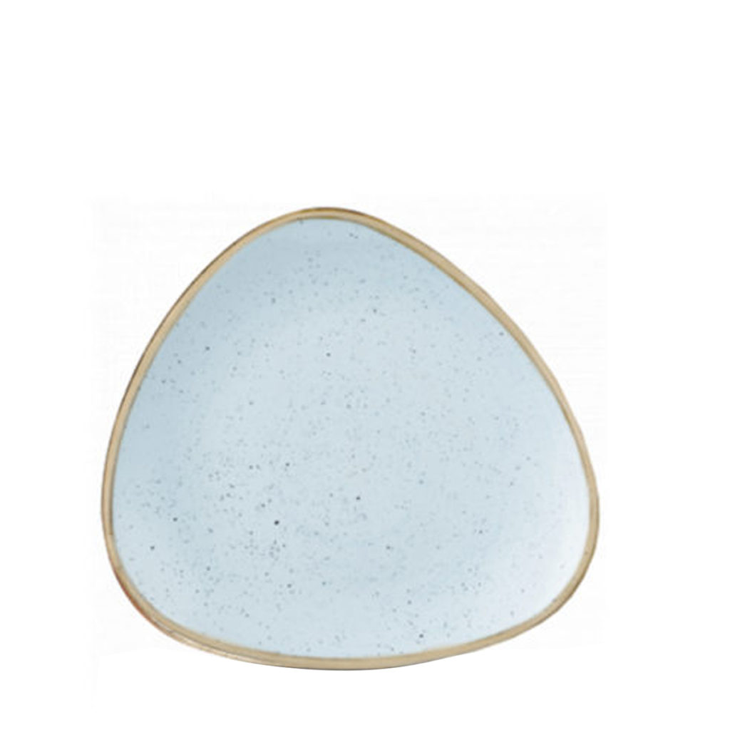 Churchill’s triangle plate 229mm in duck egg blue.
