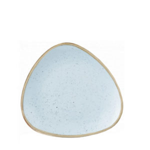 Churchill’s triangle plate 229mm in duck egg blue.