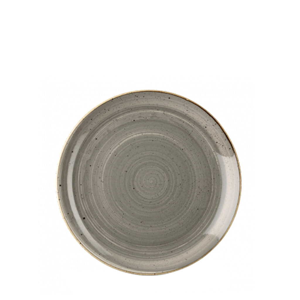 Churchill's Stonecast coupe plate 217mm in grey.