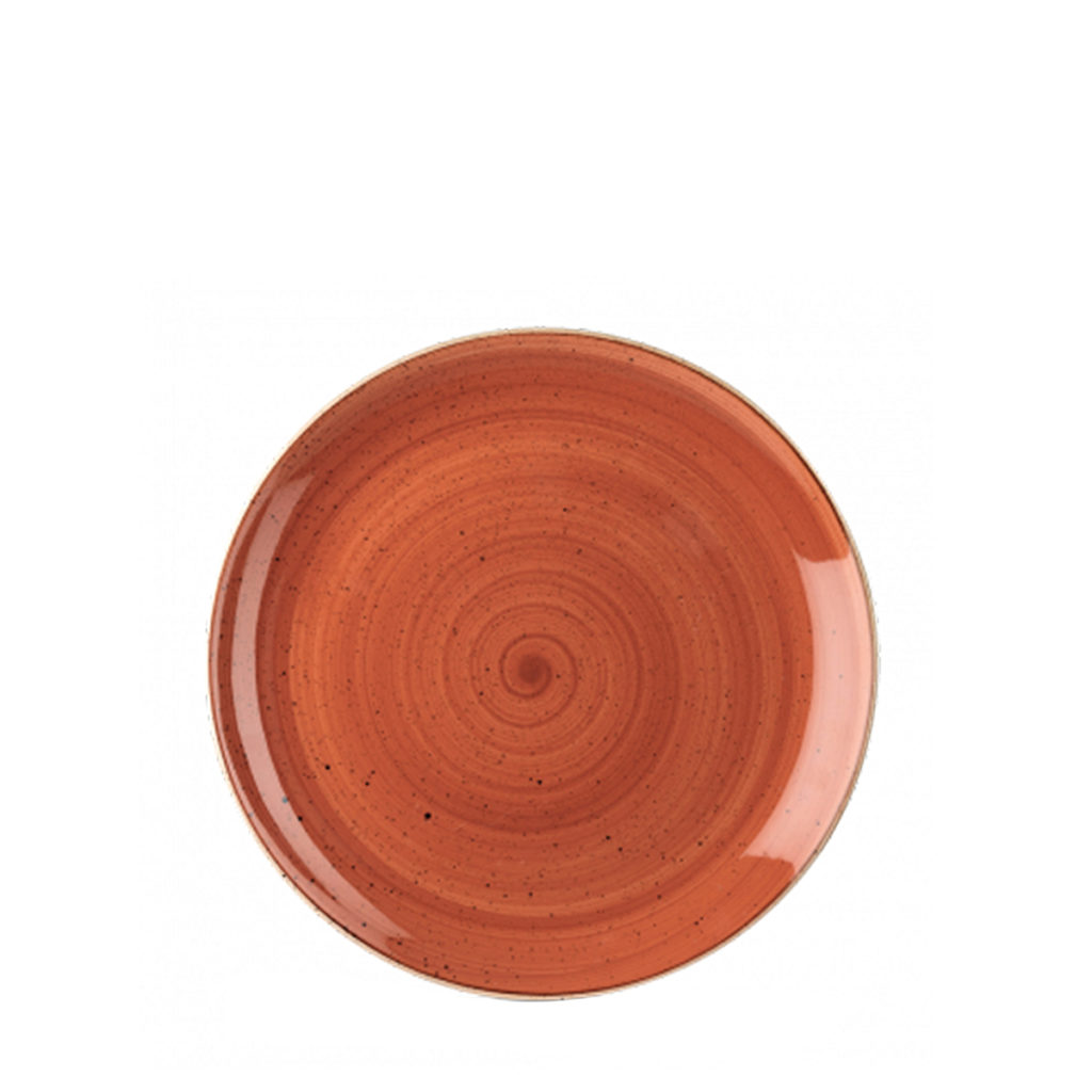 Churchill's Stonecast coupe plate 217mm in orange.