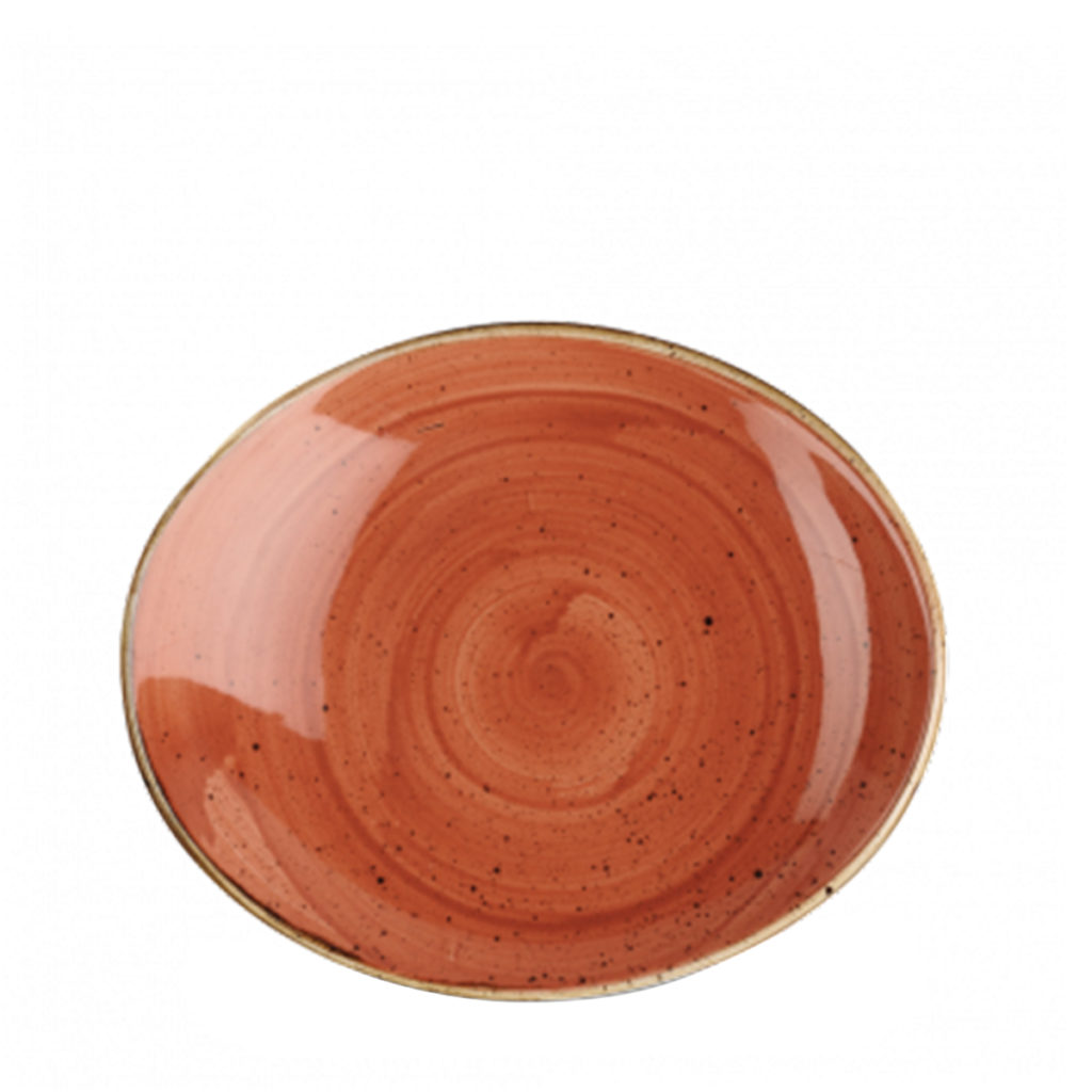 Churchill’s Stonecast oval side plate in spiced orange.