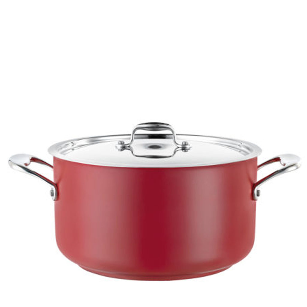 A casserole pot 14L in red.