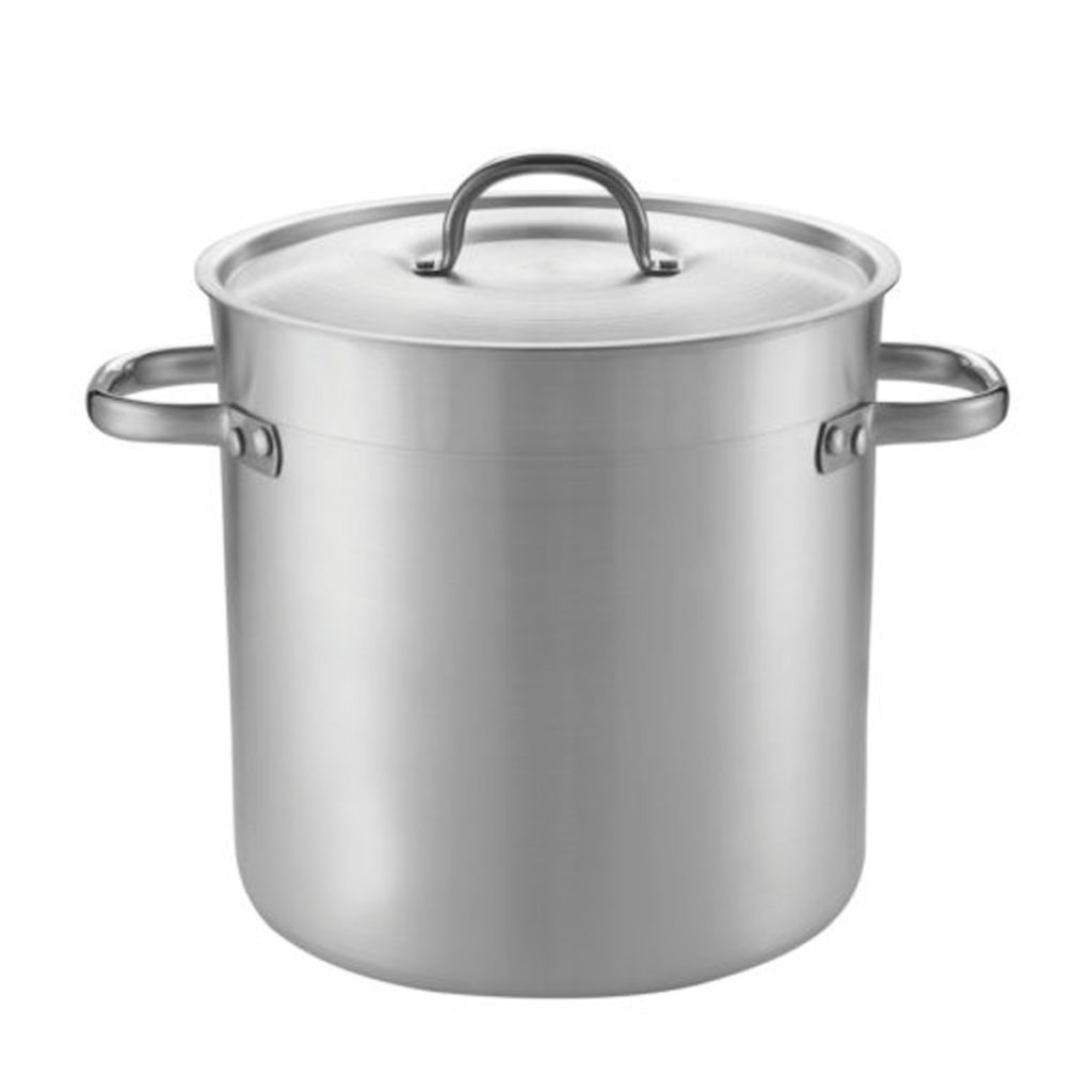 A stockpot with lid by Infiniti.