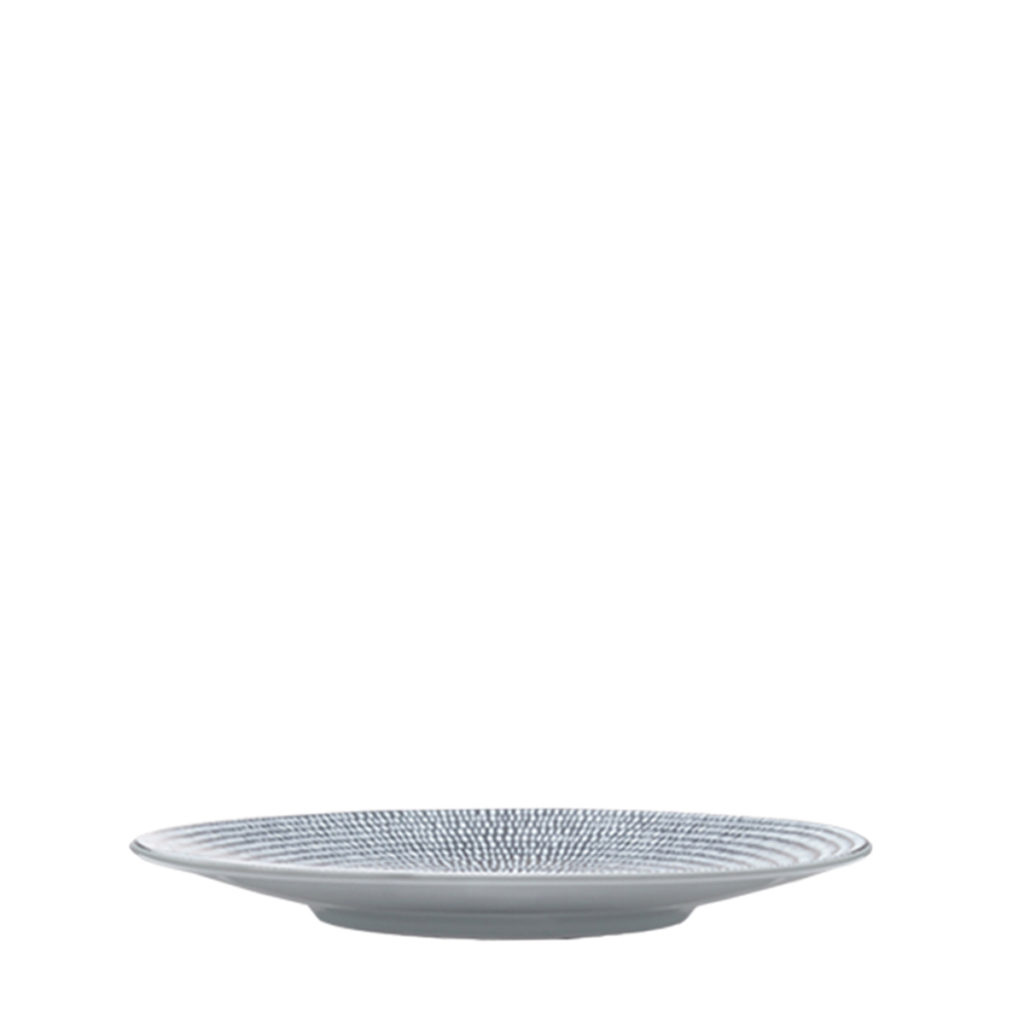Side view of Luzerne’s Urban deep plate 190mm in Storm pattern.